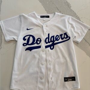 Nike “Betts” Kids White Dodgers Jersey